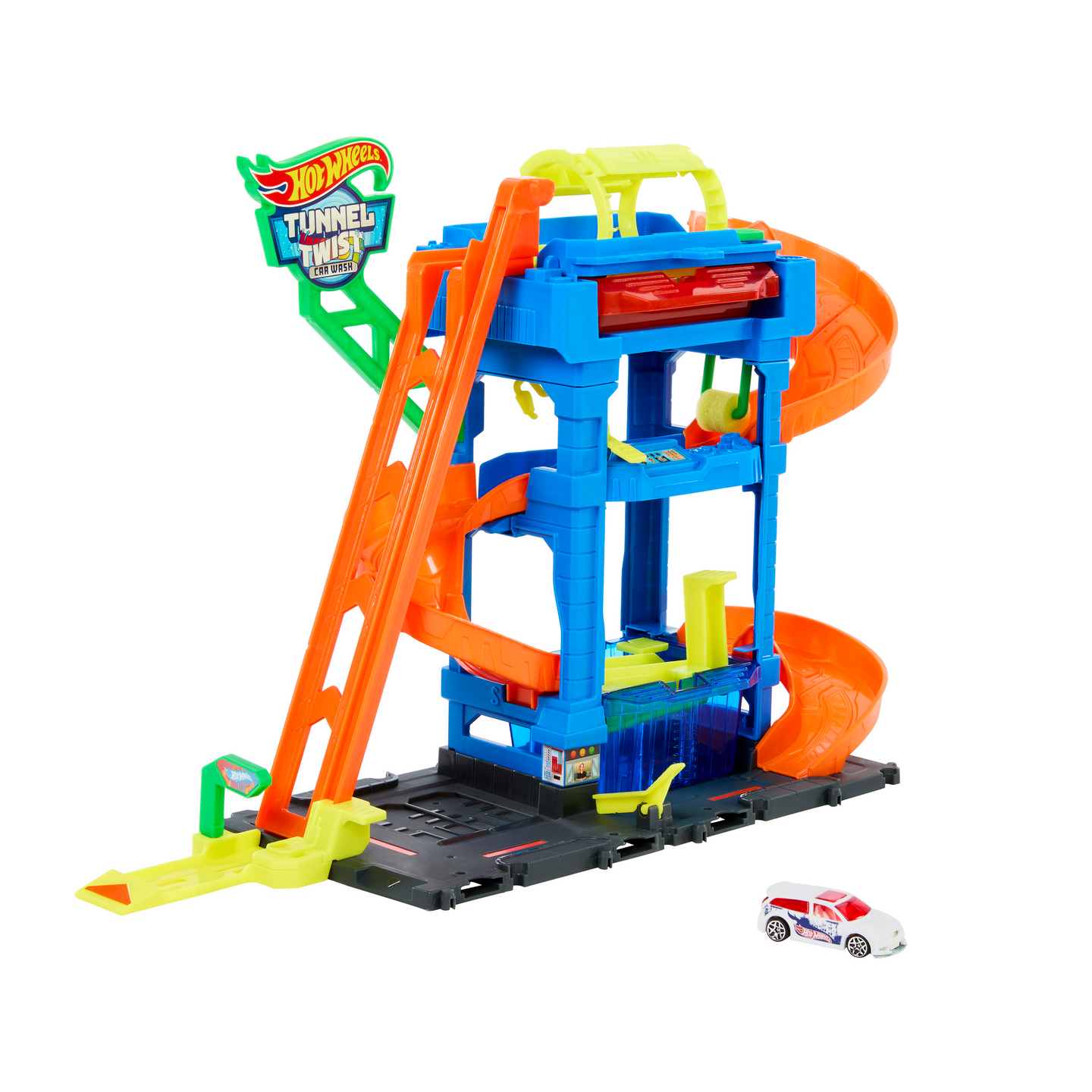 Hot Wheels City ELC - kolmikerroksinen autopesulaleikkisetti