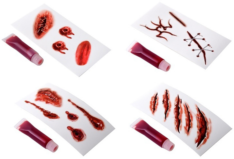 Maskeeraussetti sis. arpitatuointi ja tekoveri