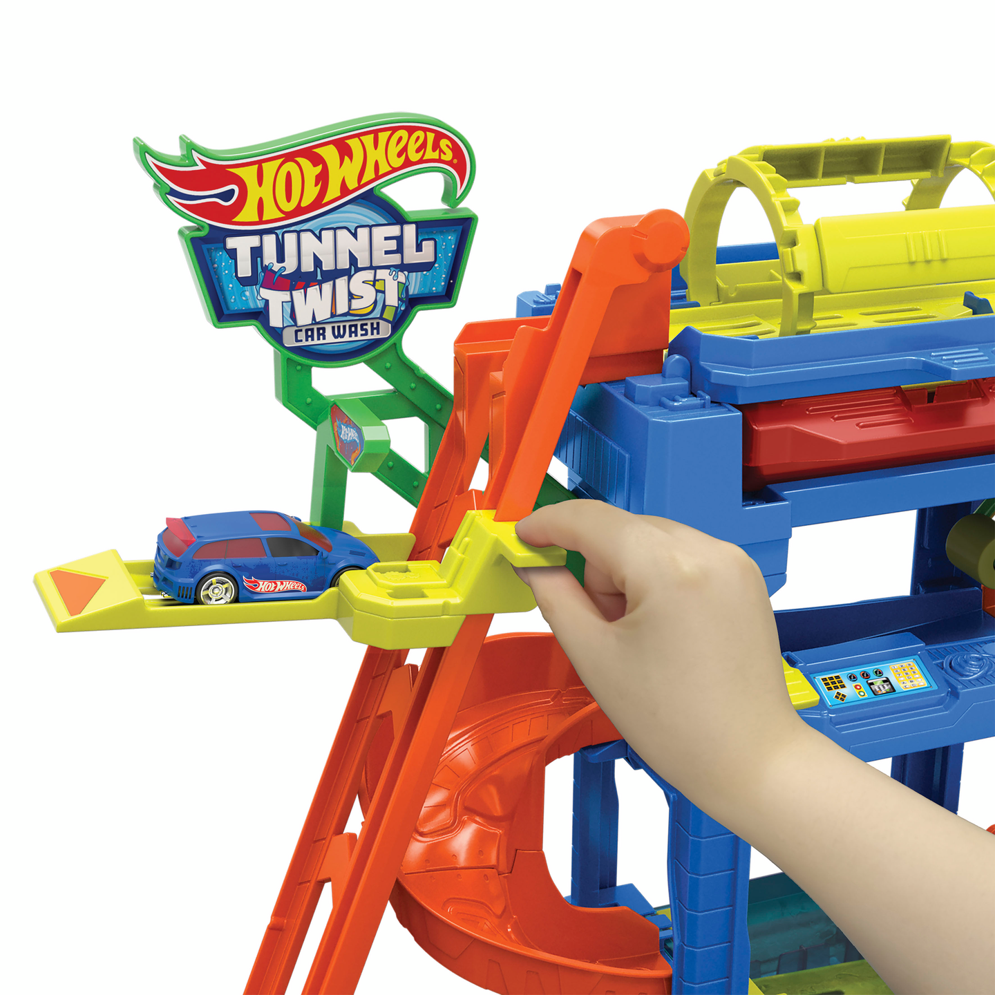 Hot Wheels City ELC - kolmikerroksinen autopesulaleikkisetti