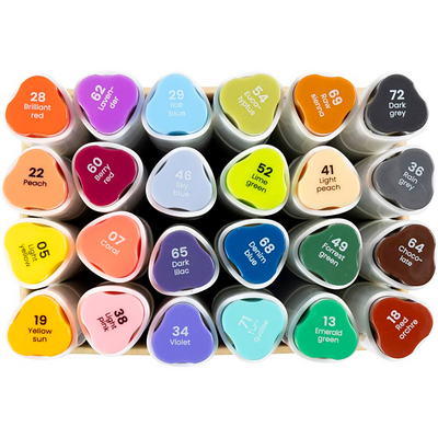 Fine line tussit 24kpl perusvärit