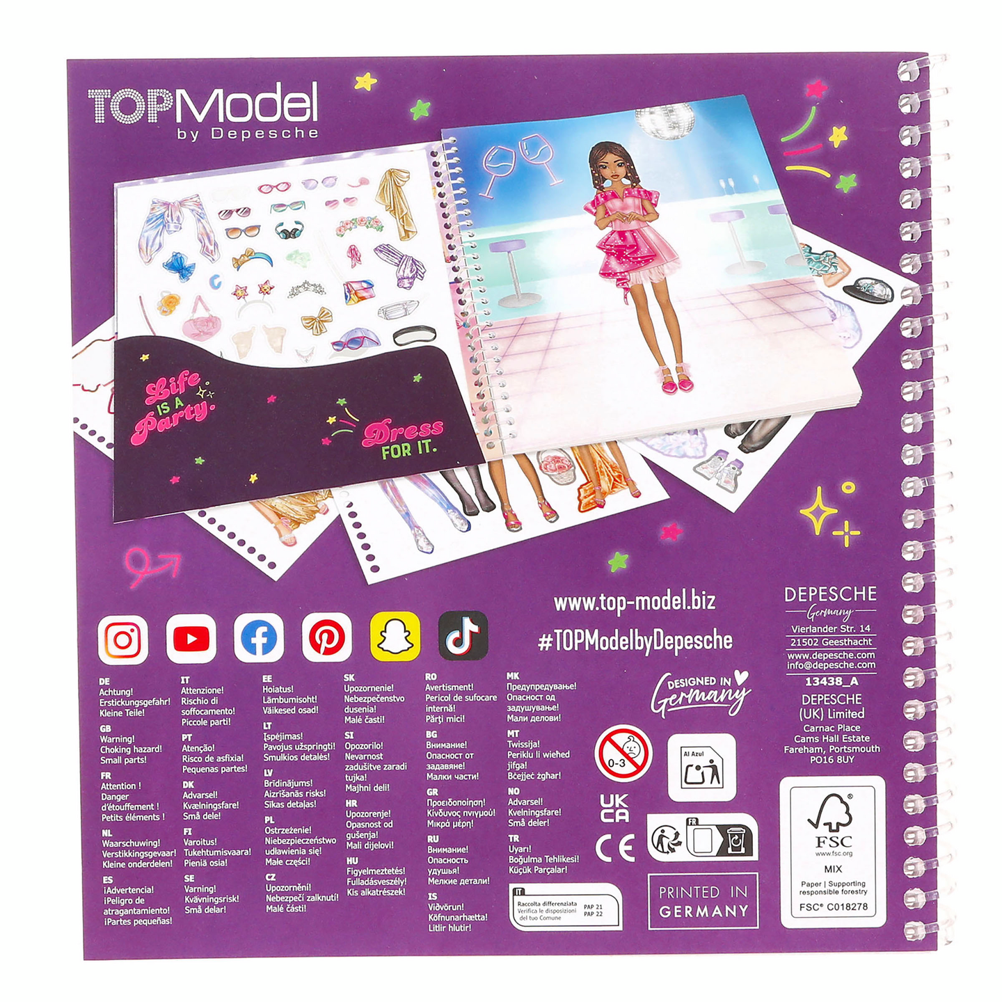 TOPModel Dress Me Up Party tarrakirja