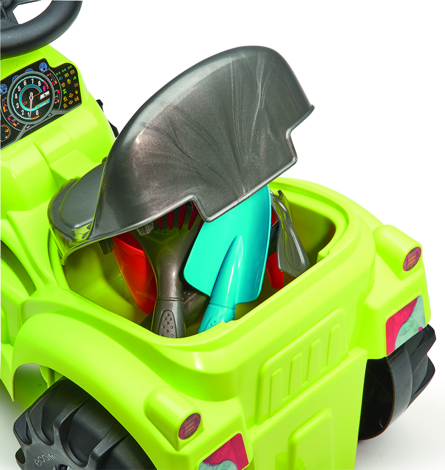 Ride-on traktori+perävaunu, tarvikkeita