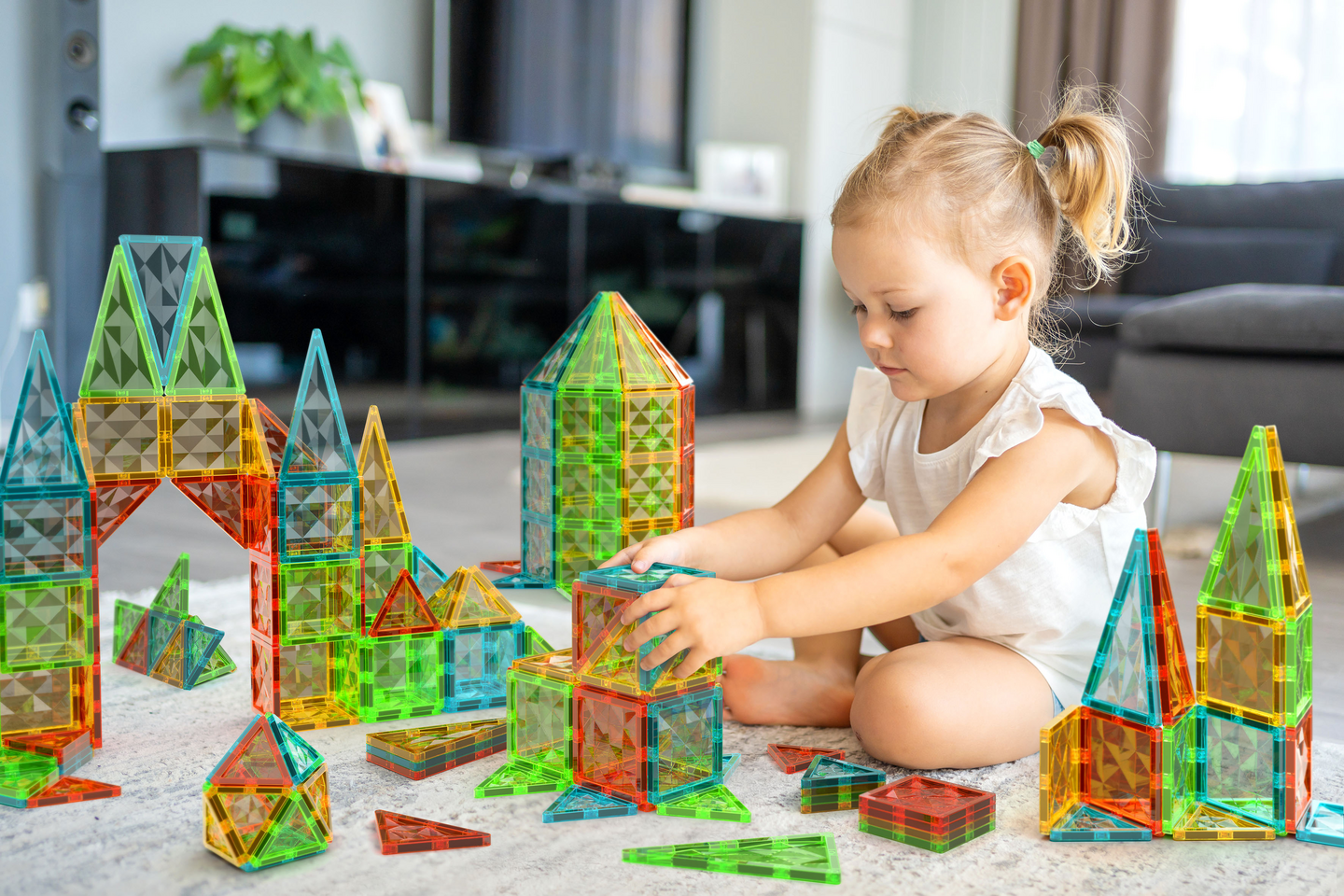 Geomag magneettiset laatat Gems 32 osaa magneettirakennussetti