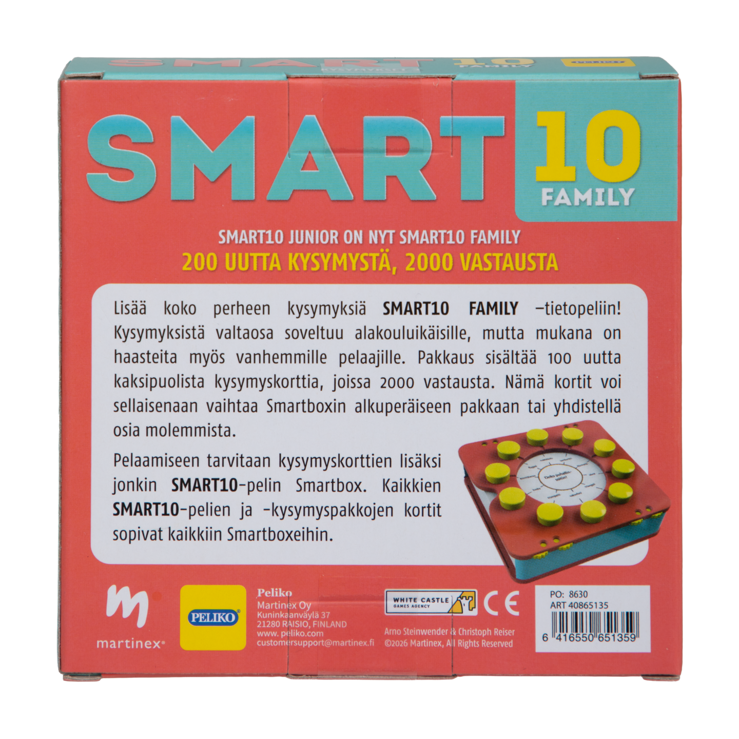 Peliko Smart10 Family kysymykset 3