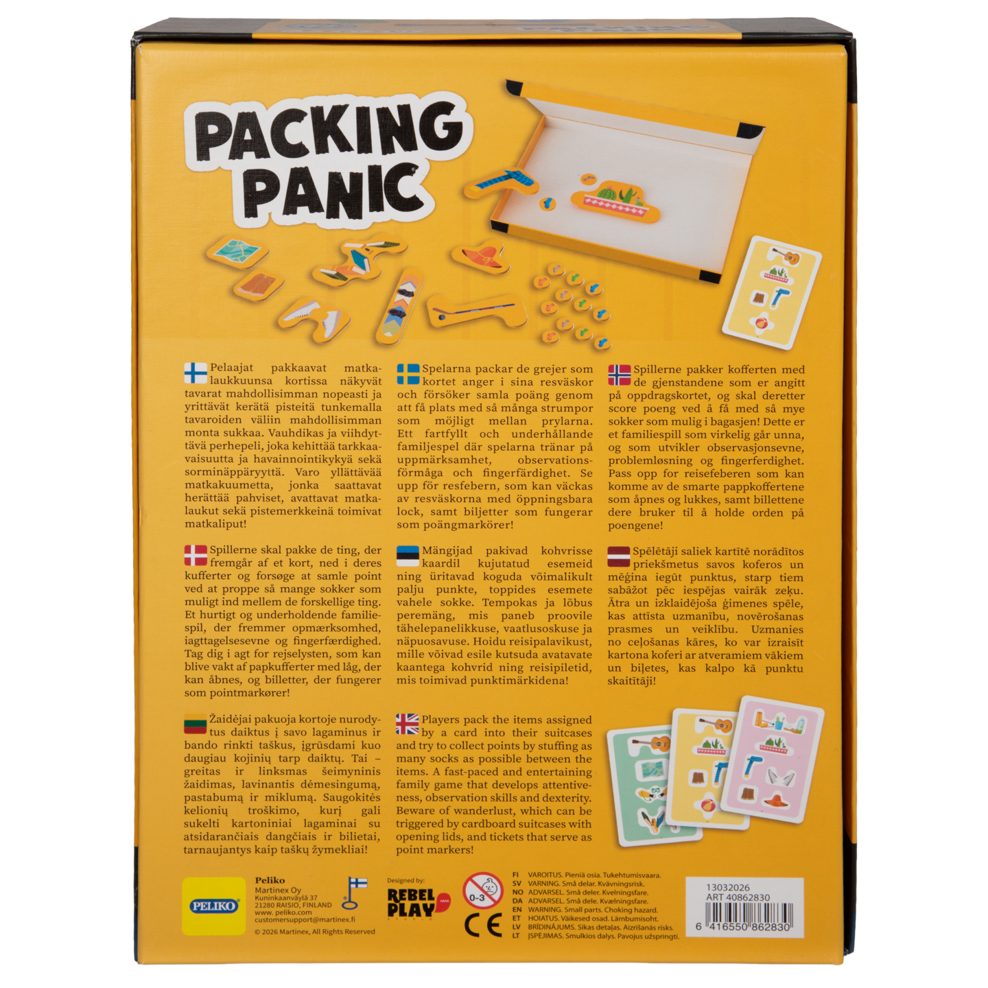 Peliko lautapeli Packing Panic