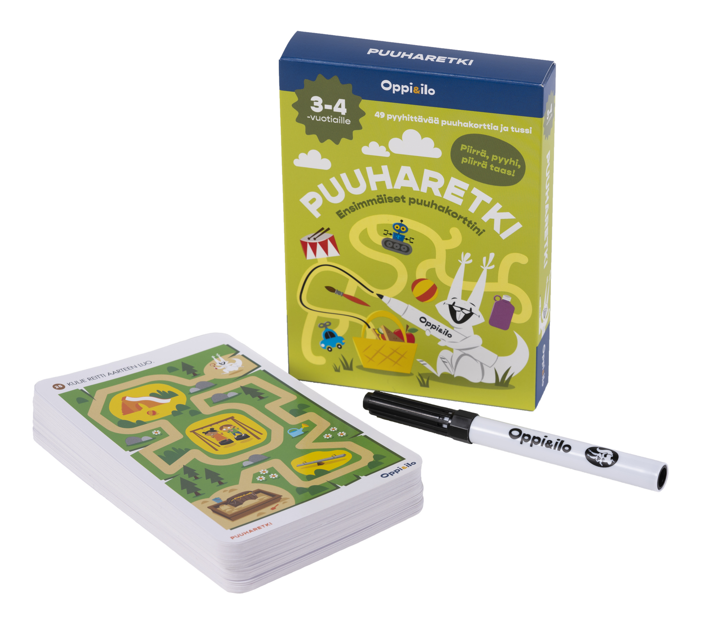 Oppi&ilo Puuharetki -puuhakortit 3-4 v (FI)