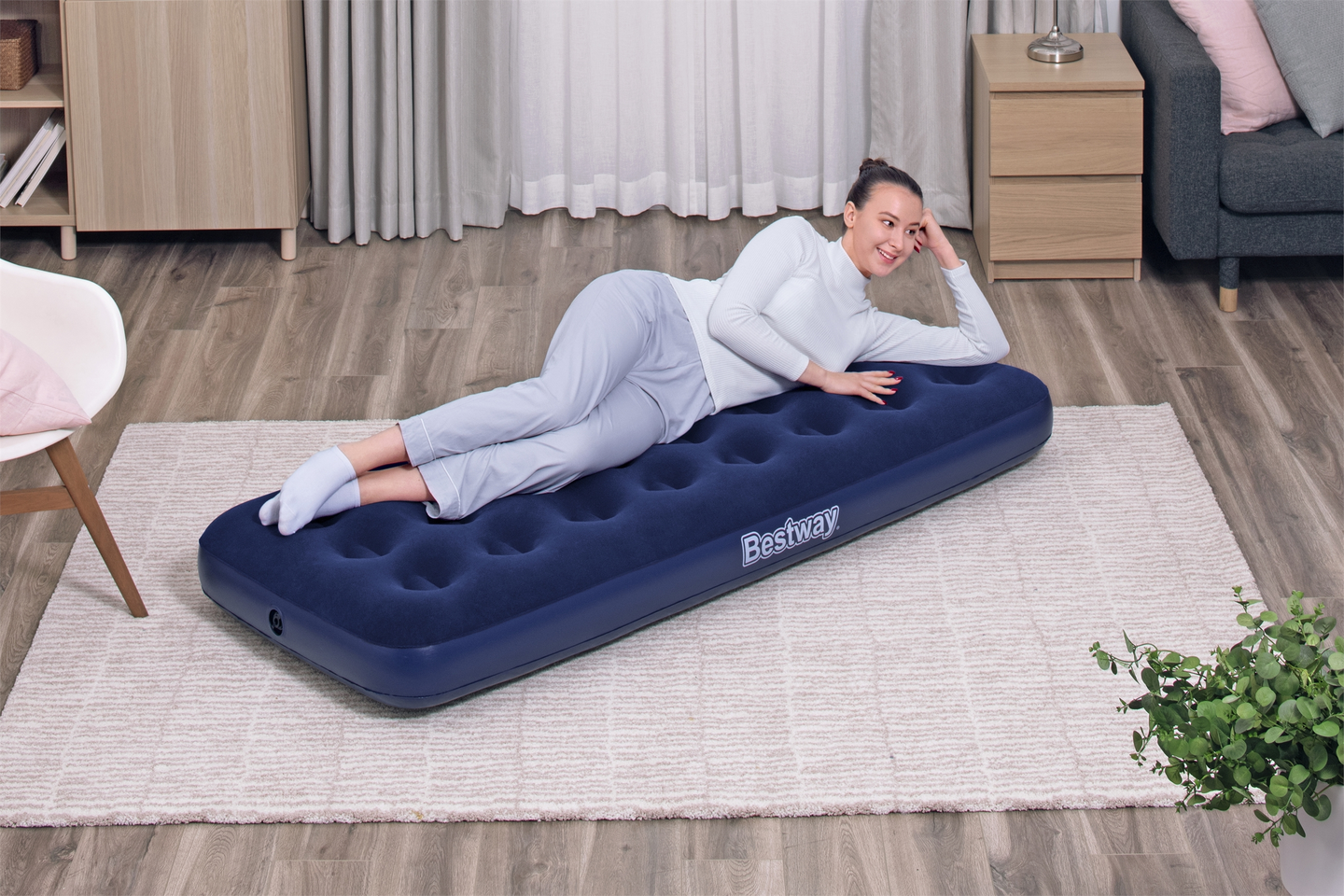 Bestway 73" x 30" x 8.75"/1.85m x 76cm x 22cm Air Mattress Jr.Twin
