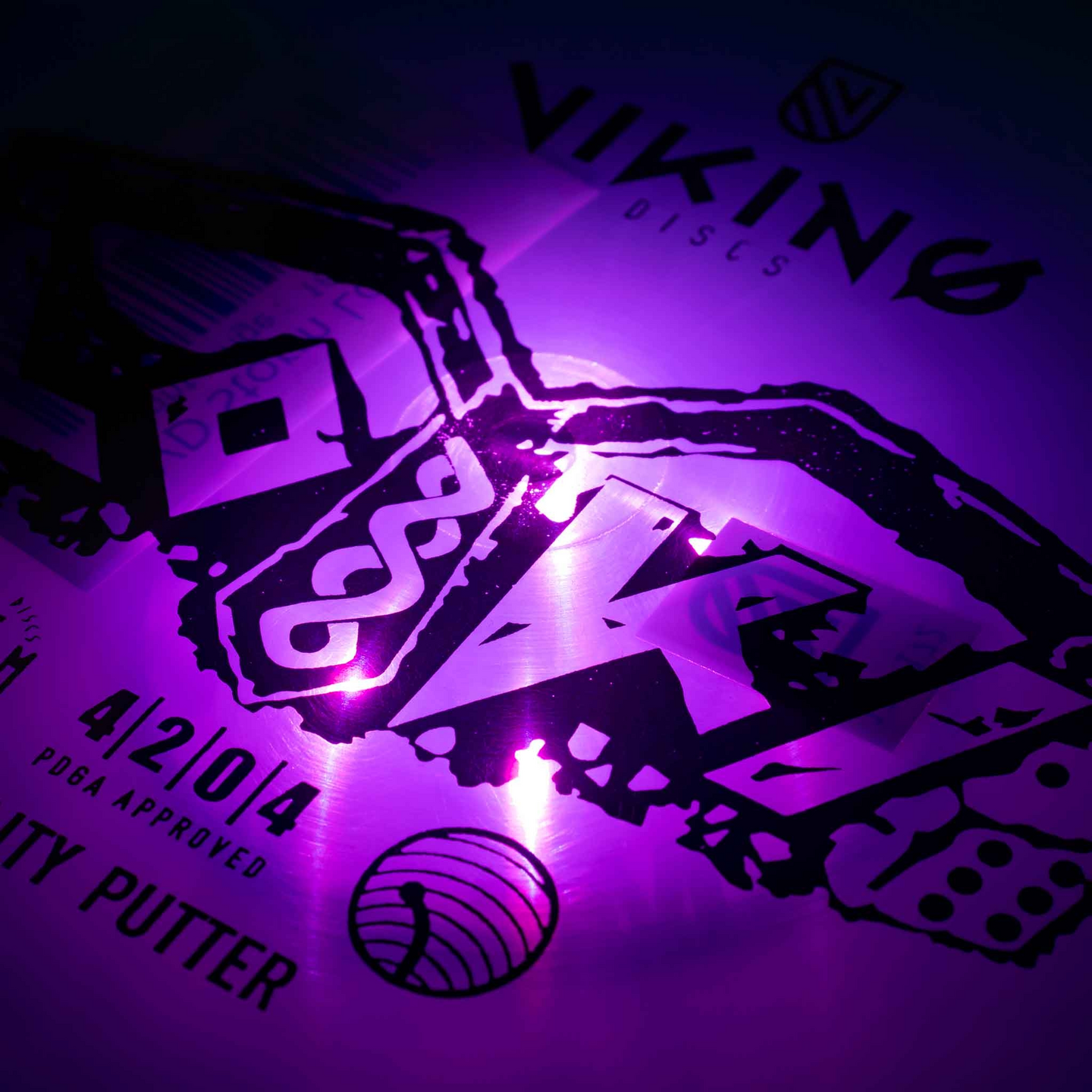 Viking Discs LED-valo frisbeegolfkiekkoon, väri, 4 kpl