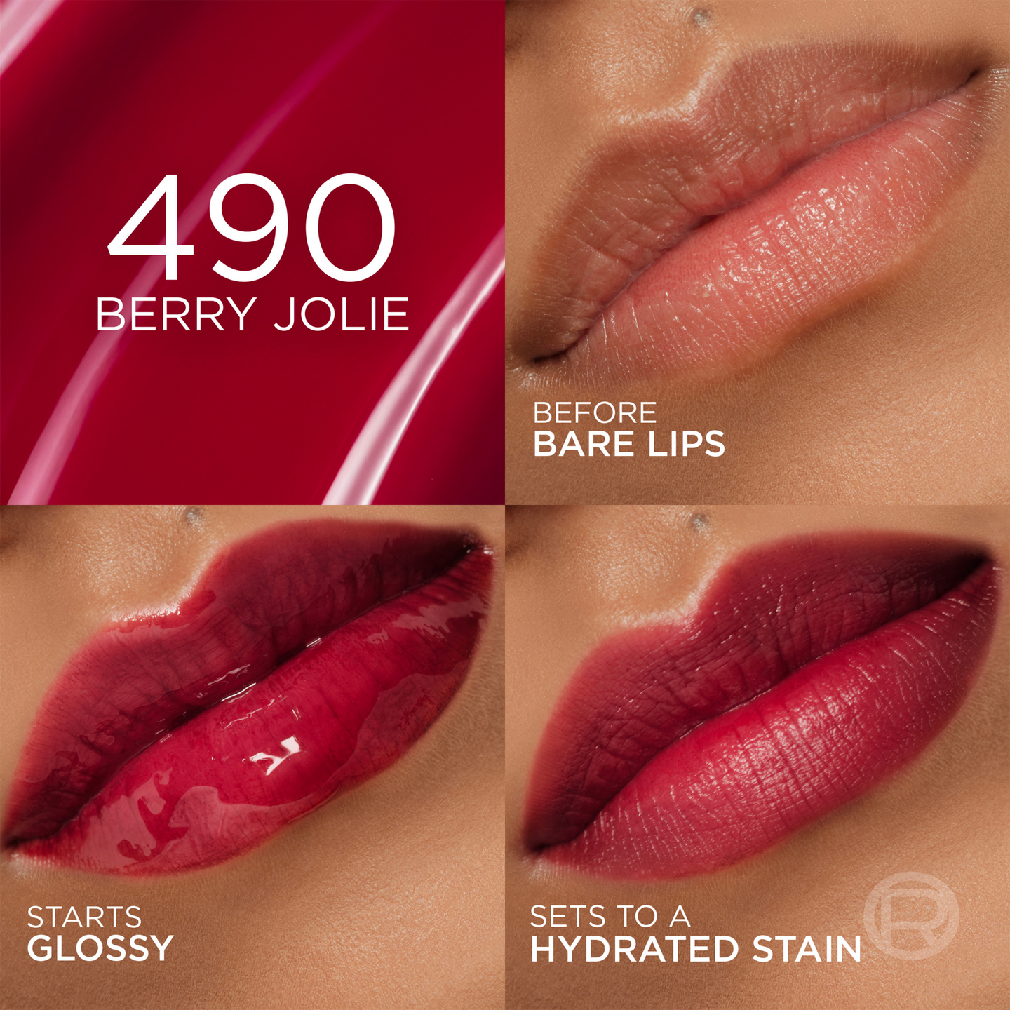 L'Oréal Paris Hyaluron Lip Stain Huuliväri Seerumi 490 Berry Julie