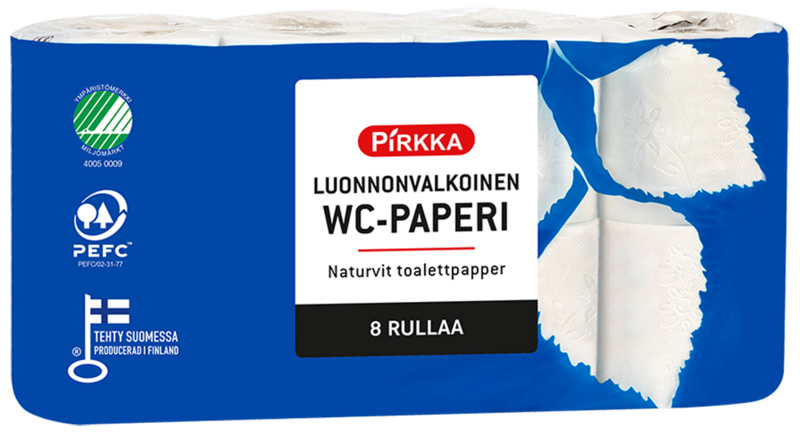 Pirkka wc-paperi luonnonvalkoinen 8rl