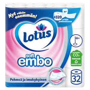 Lotus Soft Embo wc-paperi 32rl lava