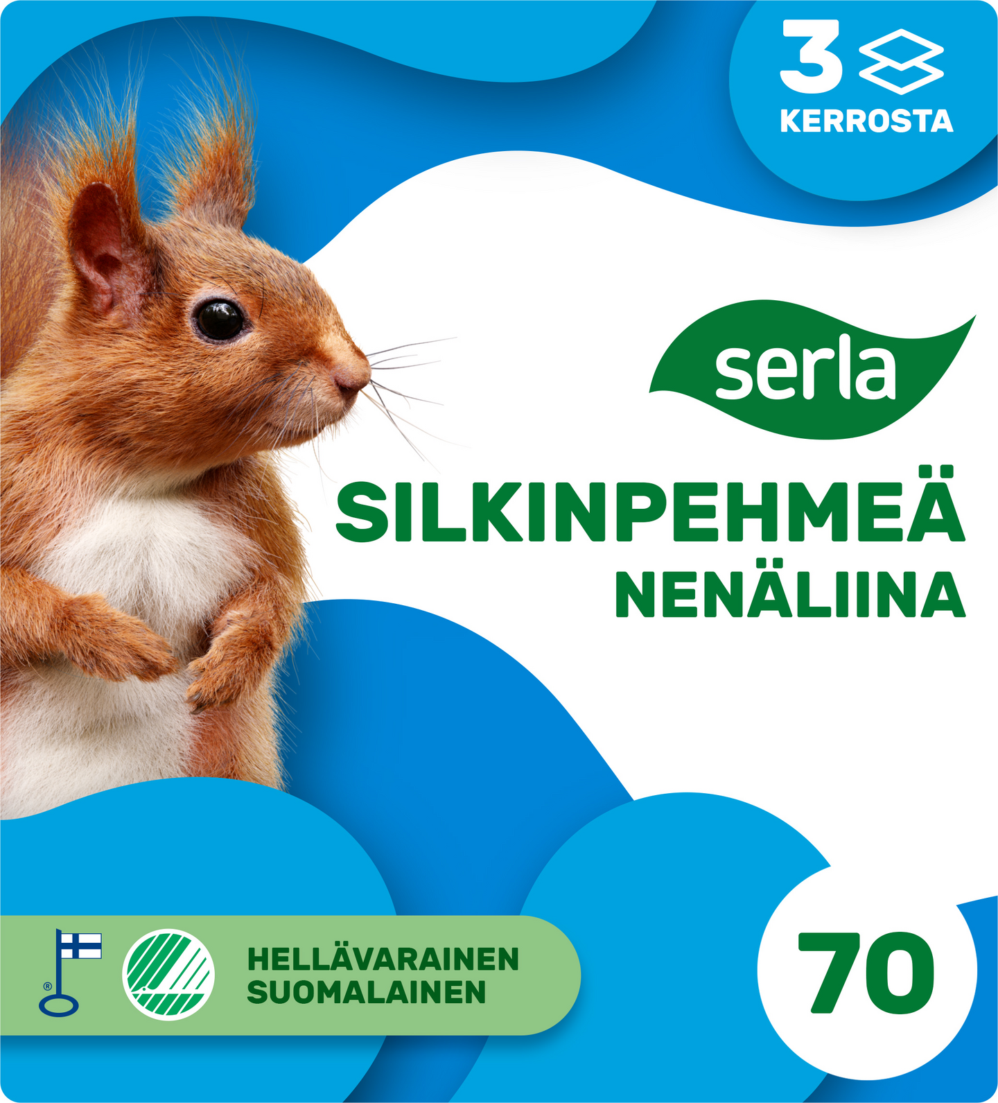 Serla nenäliina 70kpl silkinpehmeä