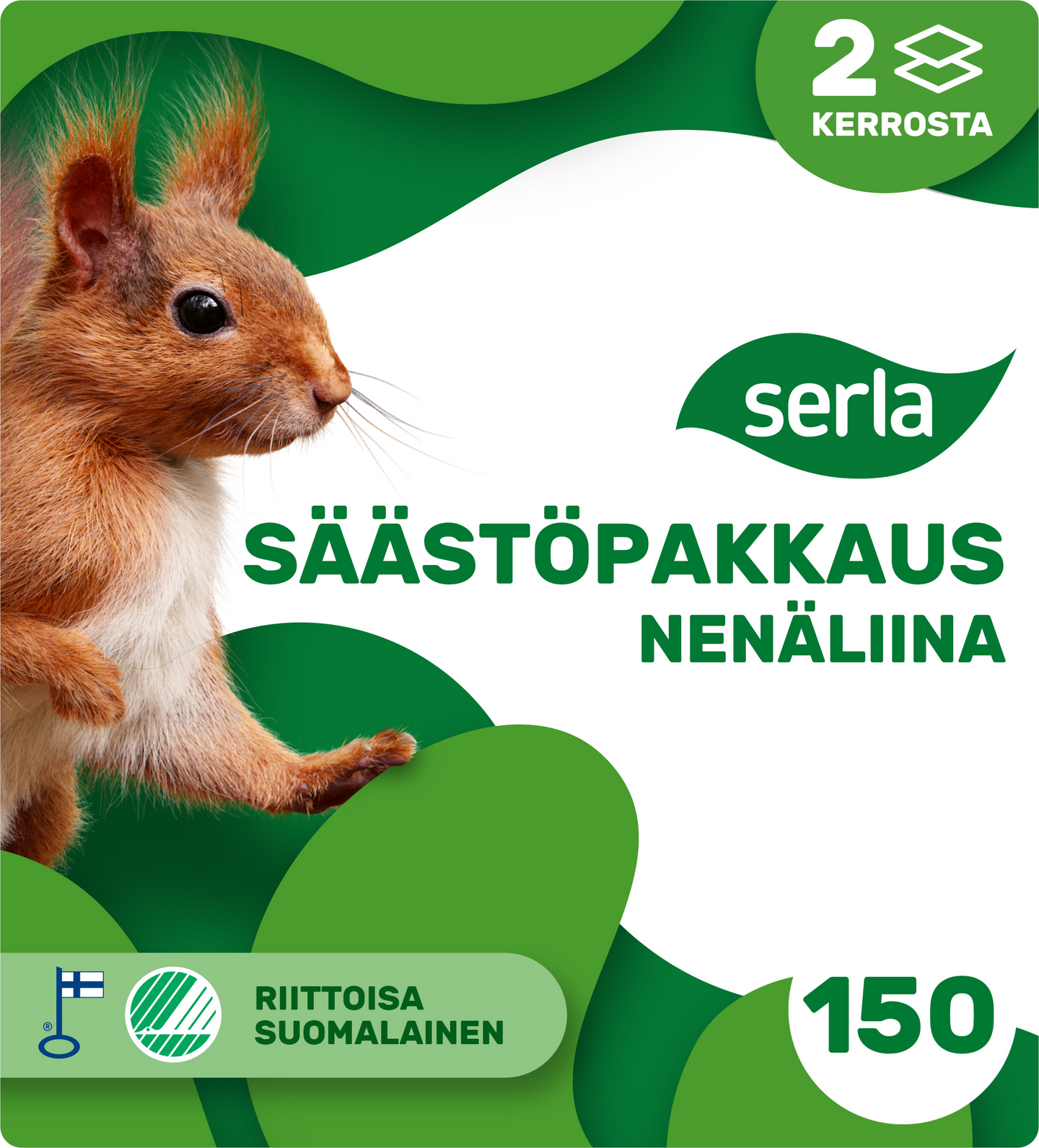Serla nenäliina 150kpl säästöpakkaus