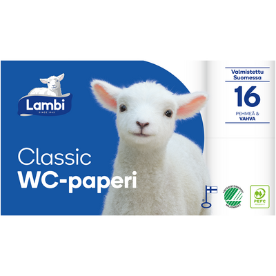 Lambi wc-paperi 16rl valkoinen