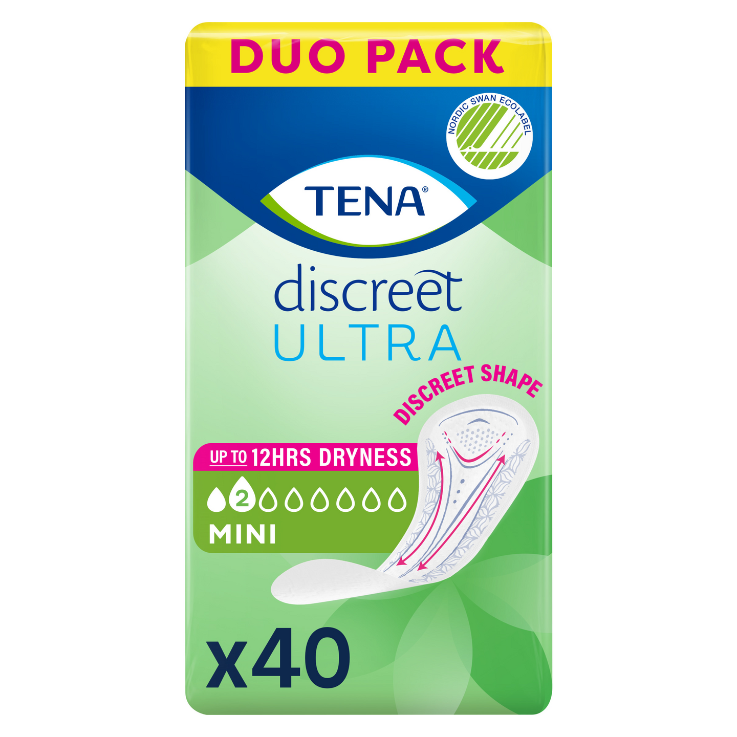 Tena discreet inkosuoja 2x20kpl mini