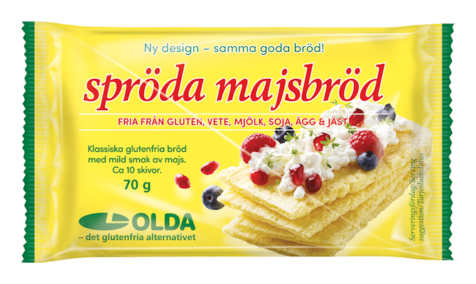 Oldana rapea maissileipä 70g gluteeniton