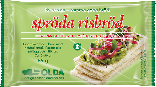 Oldana rapea riisileipä 65g gluteeniton