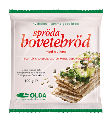 Oldana tattari-quinoanäkkileipä 100g gluteeniton
