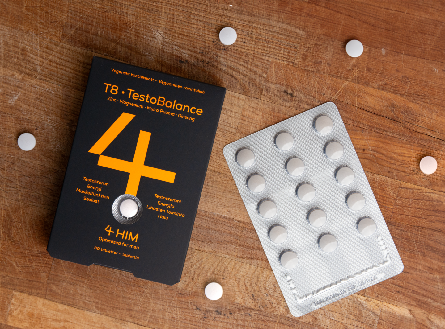 4Him T8 TestoBalance ravintolisä 60kpl
