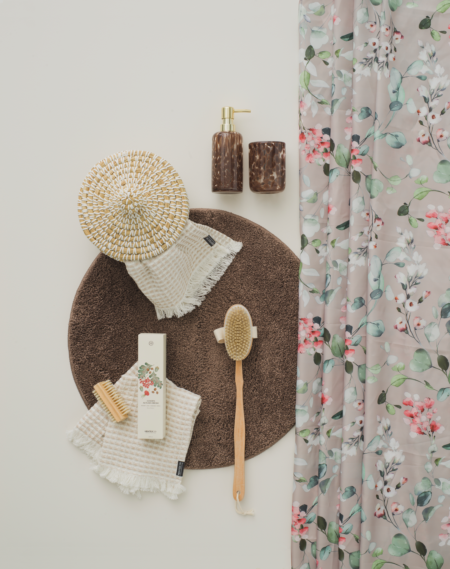 Hemtex 24h Dotty saippua-annostelija ruskea