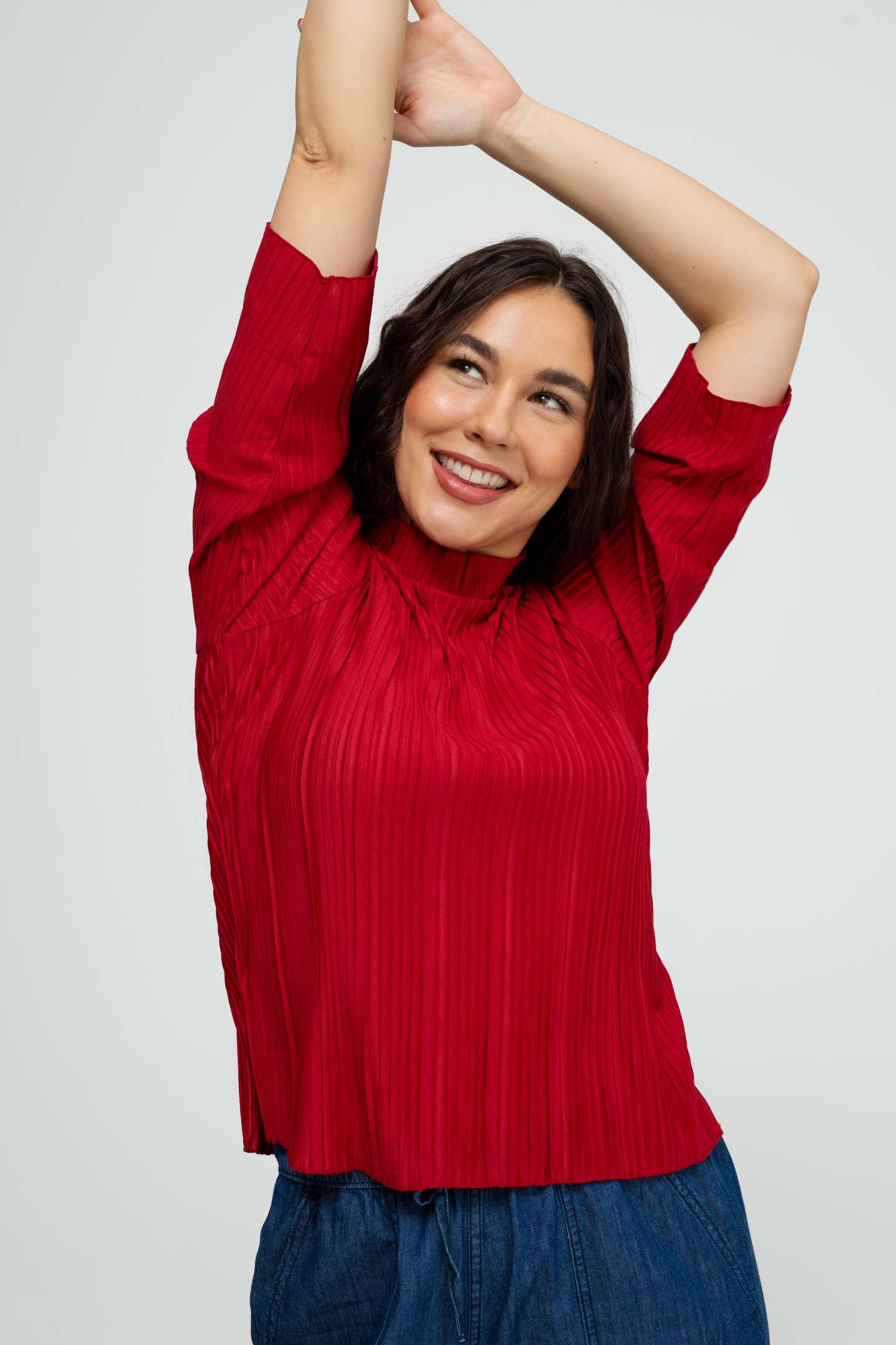 Finnwear C039 pliseerattu lyhythihainen toppi