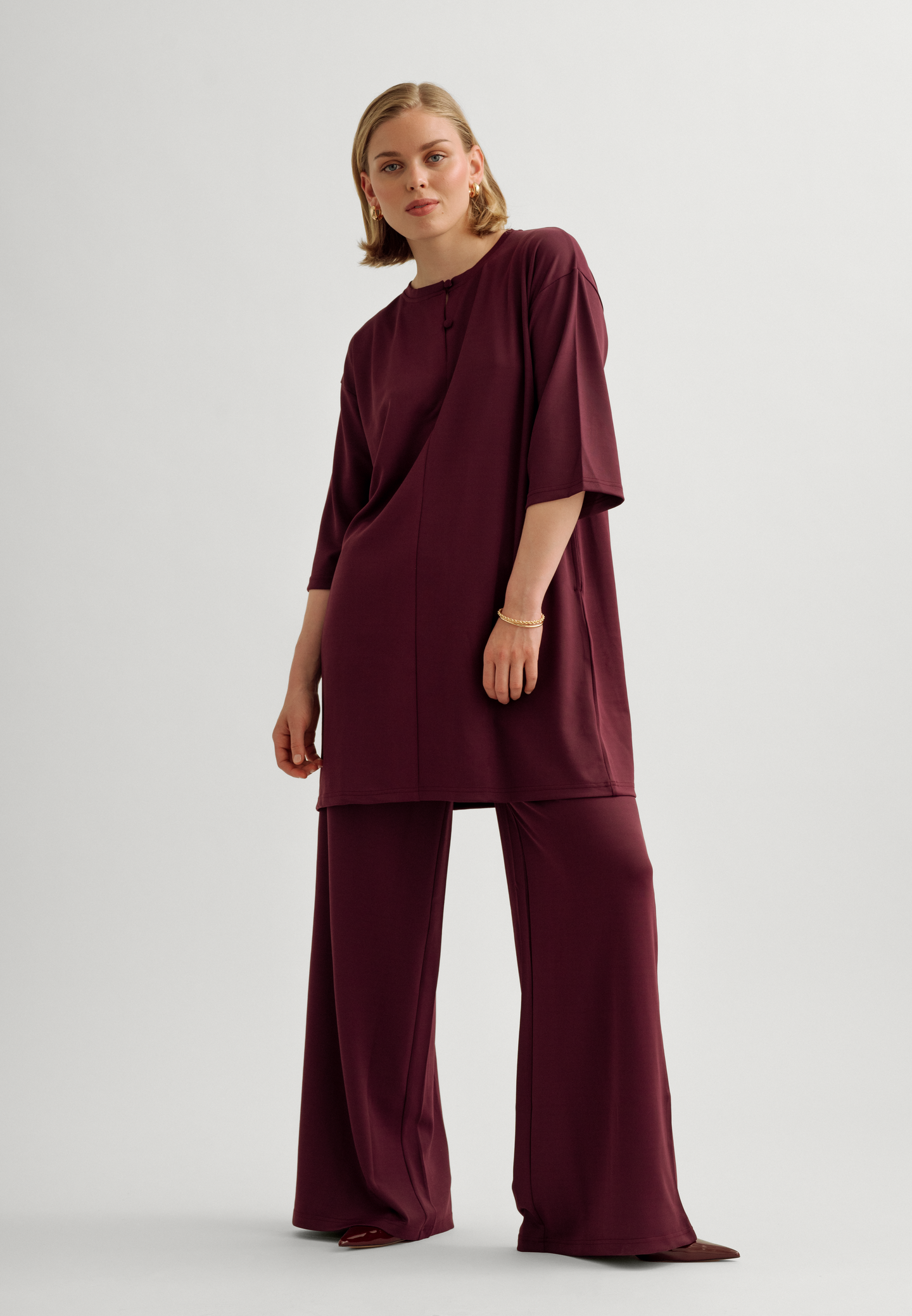 Finnwear C065 leveälahkeiset modaalihousut