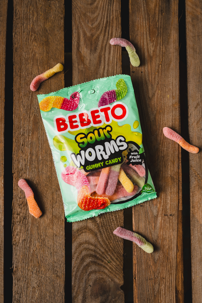 Bebeto Sour Worms makeispussi 80g