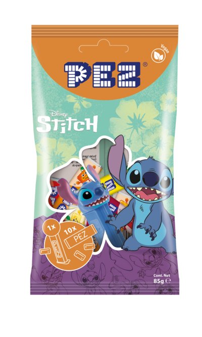 PEZ annostelija pussi + 10-täyttö 85g