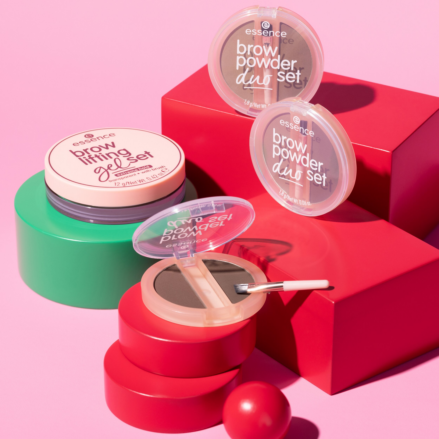 Essence brow powder duo set kulmaväri 02 Medium