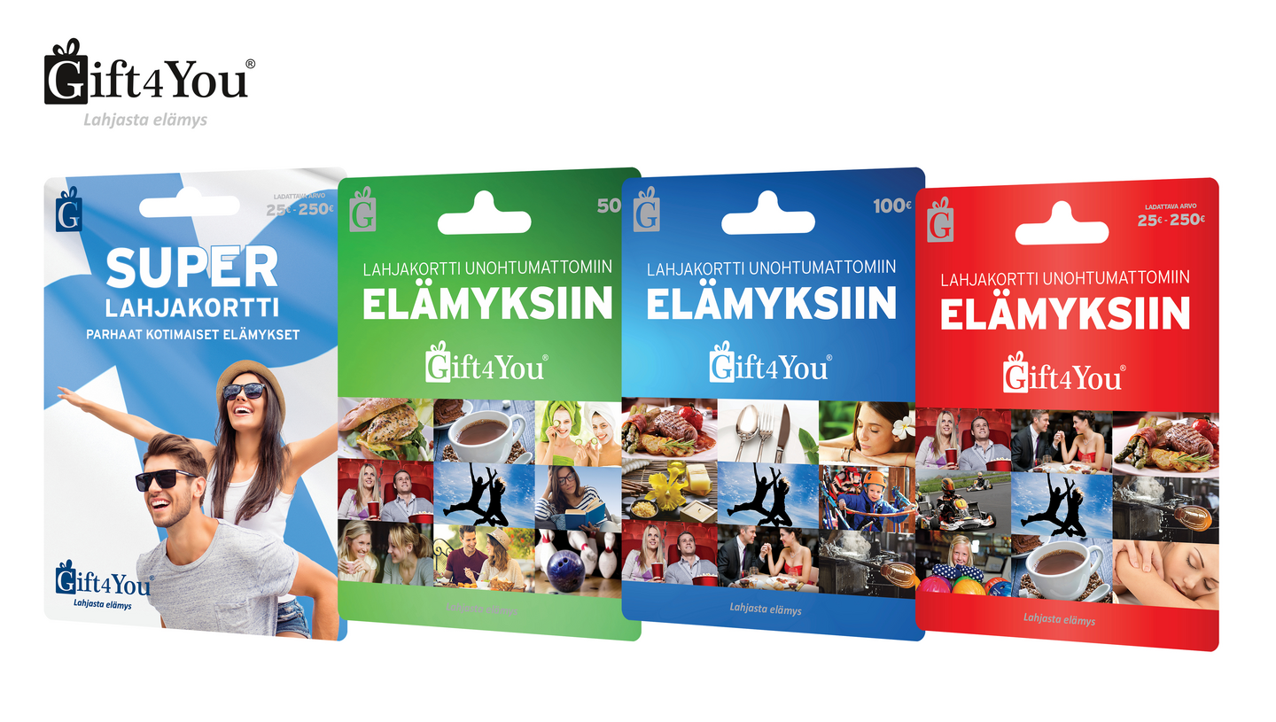 Gift4You Elämykset avoin lahjakortti