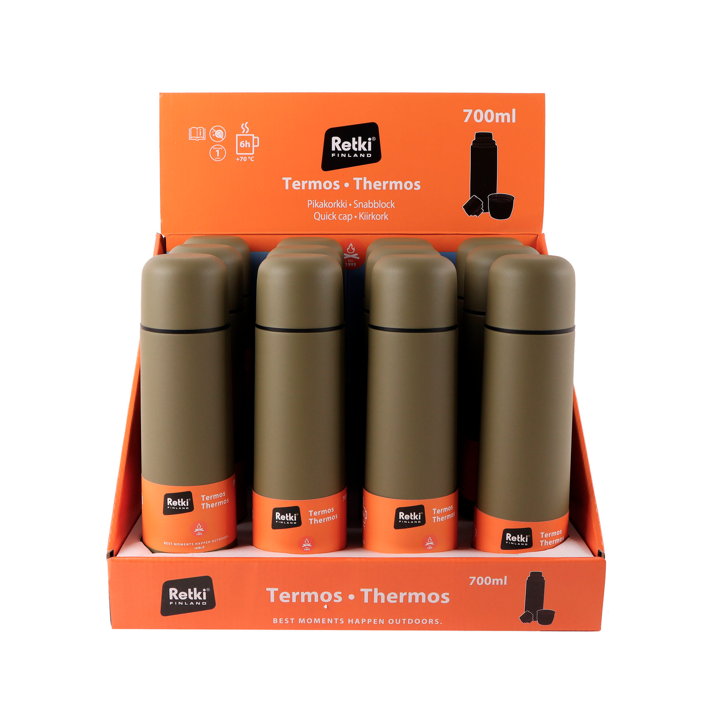 Retki termospullo oliivi 700ml