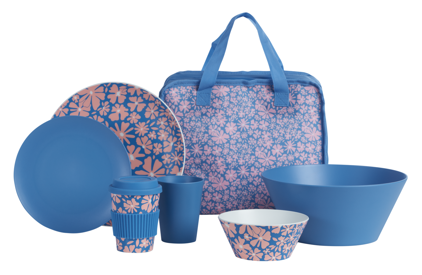 myhome takeaway muki 0,34l Lempi kukka sininen