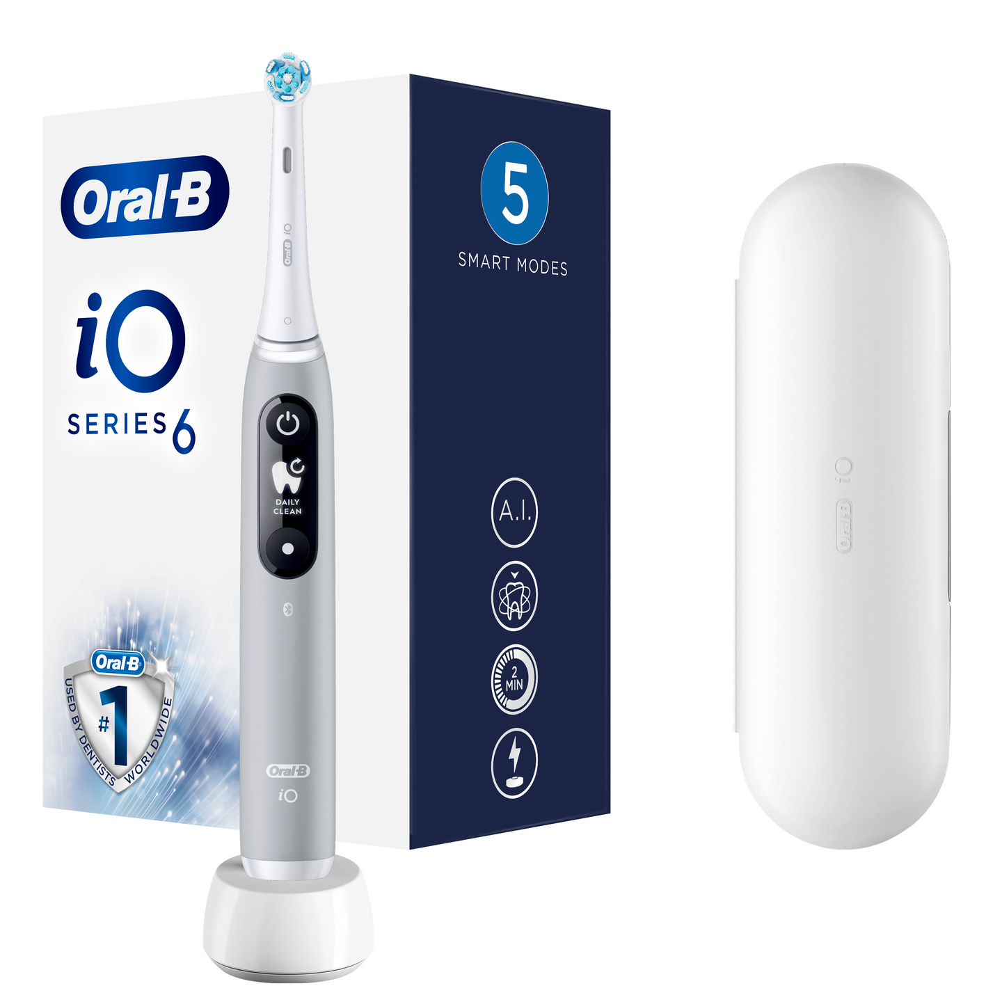 Oral-B iO Series 6 -sähköhammasharja, harmaa