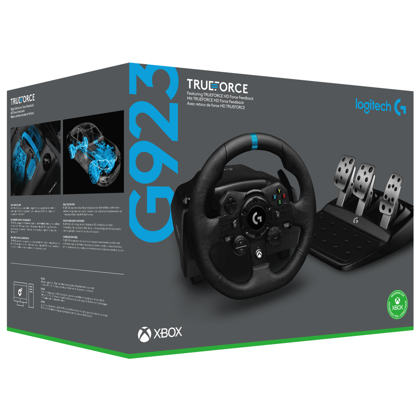Logitech G923 Trueforce (Xbox/PC) -rattiohjain