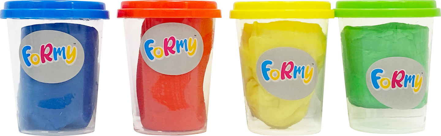 Formy Dough, Muovailumassa, 4x100g purkit, 2+