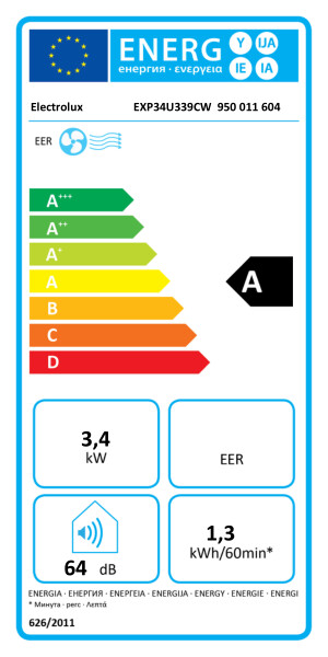 Electrolux Comfort 600 EXP34U339CW -siirrettävä ilmastointilaite
