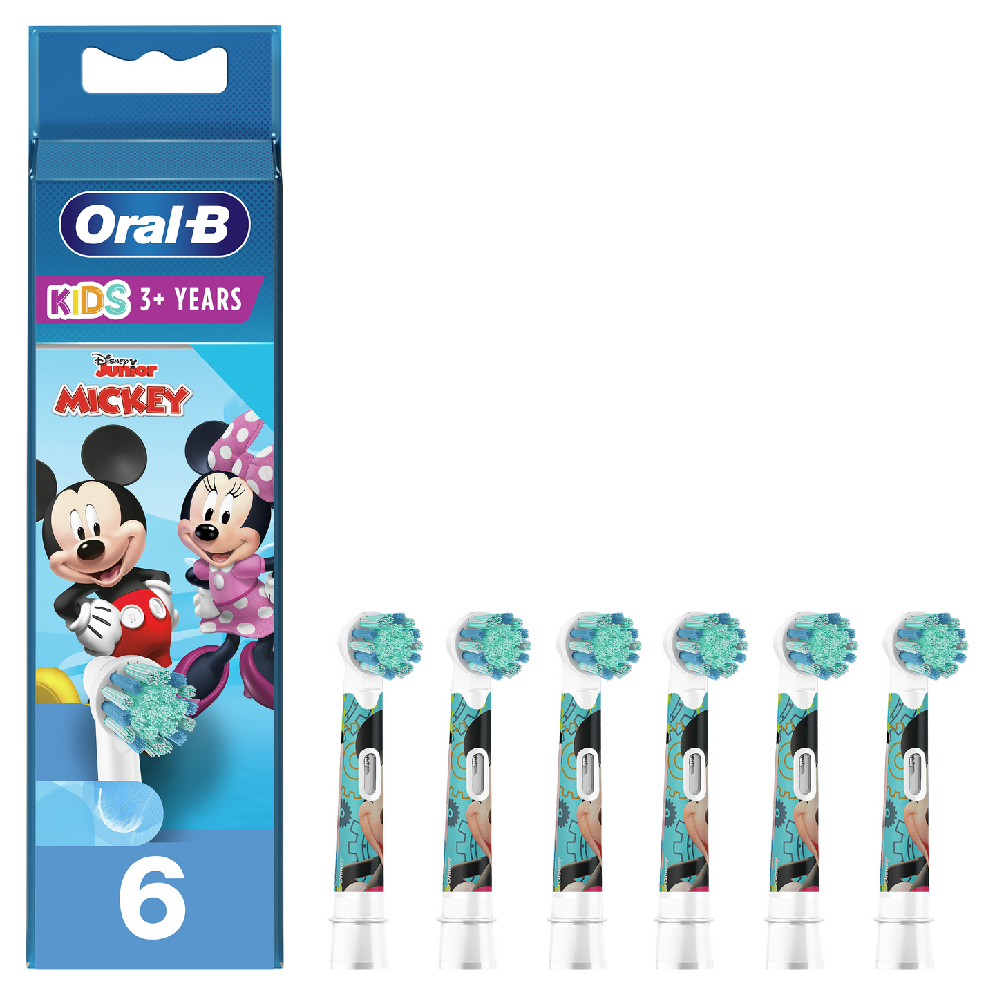 Oral-B Kids 3+ Mickey -vaihtoharja, 6 kpl
