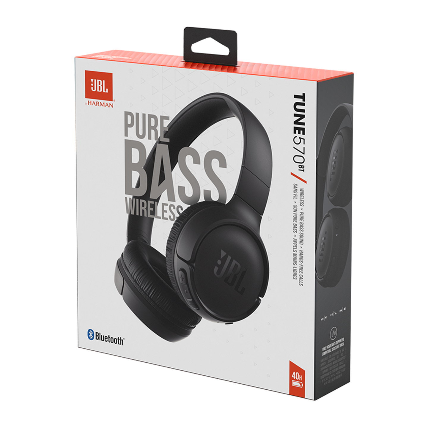 JBL Tune 570BT -langattomat sankakuulokkeet, musta