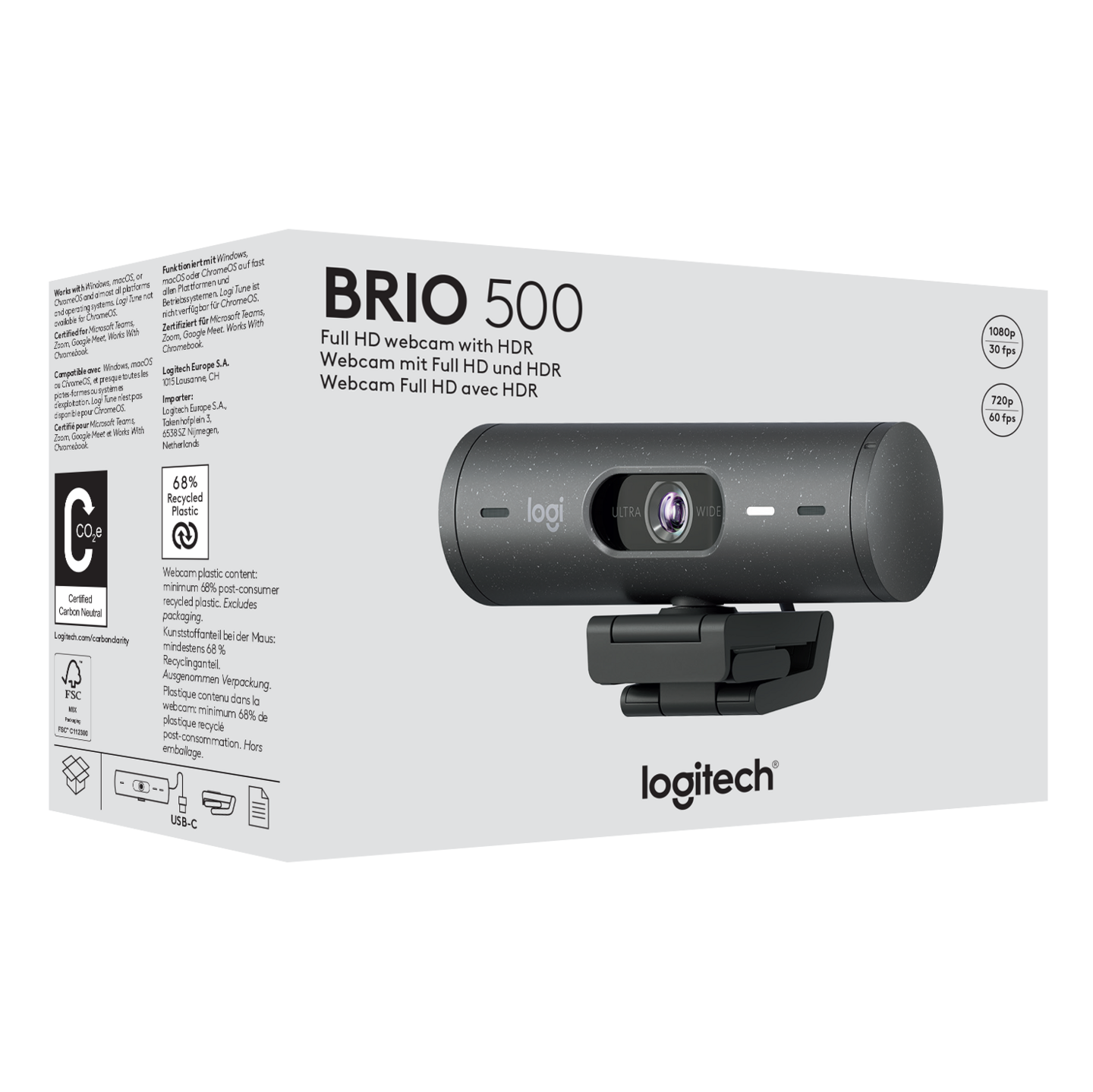 Logitech Brio 500 -web-kamera