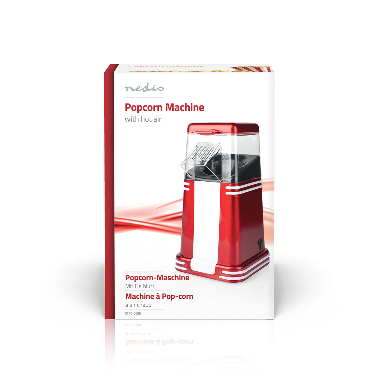 Nedis FCPC100RD -popcornikone