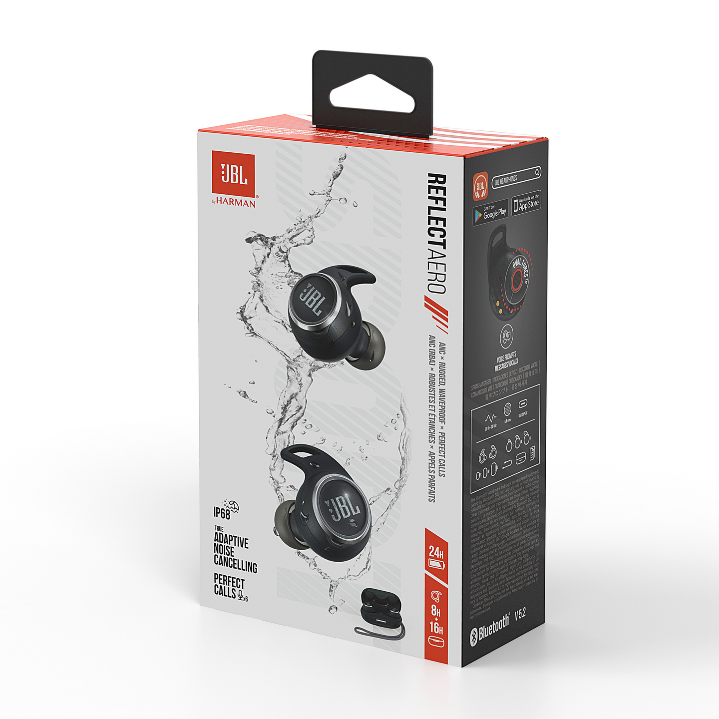 JBL Reflect Aero -langattomat vastamelunappikuulokkeet, musta