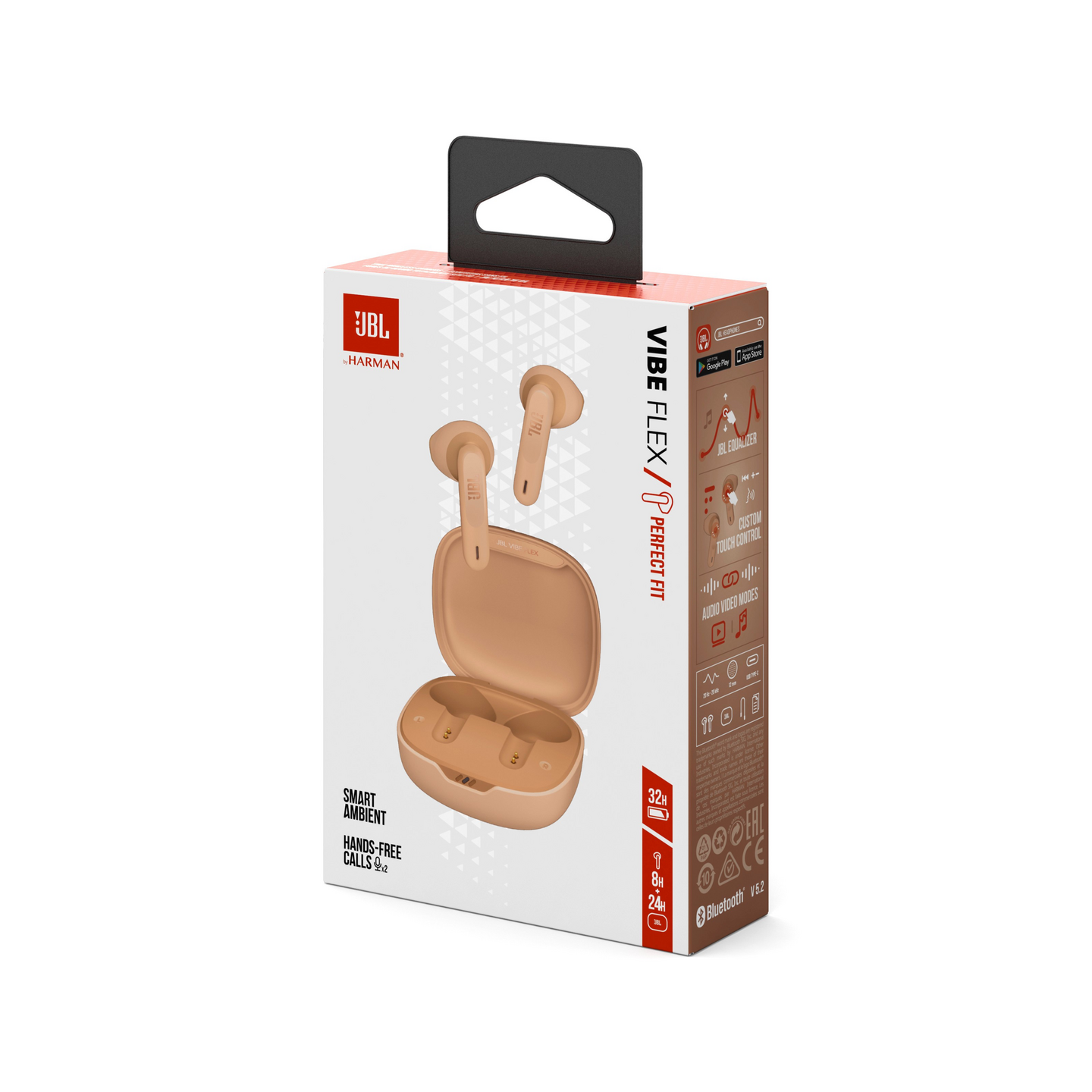 JBL Vibe Flex langattomat nappikuulokkeet, beige