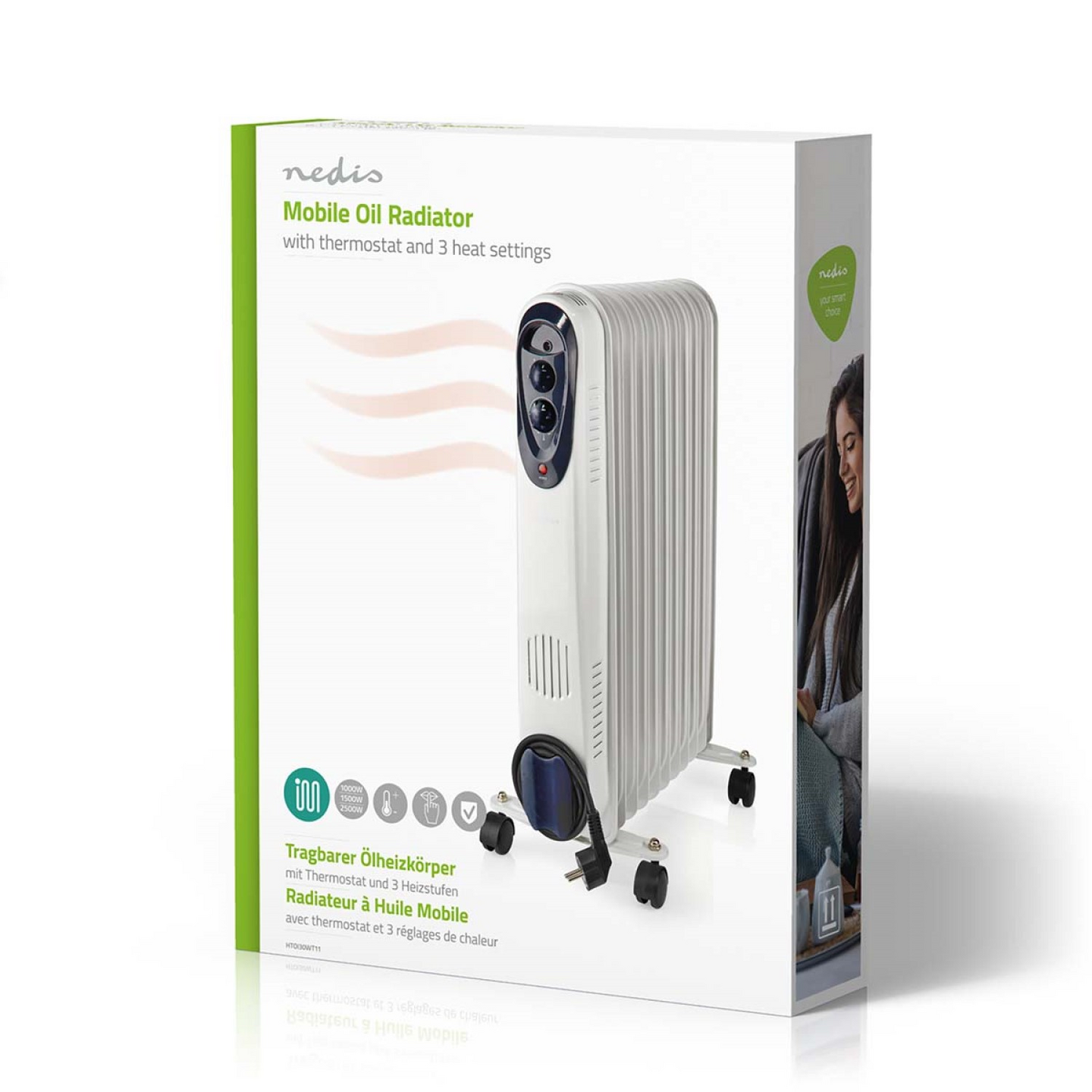 Nedis HTOI30WT11 -siirrettävä öljylämmitin