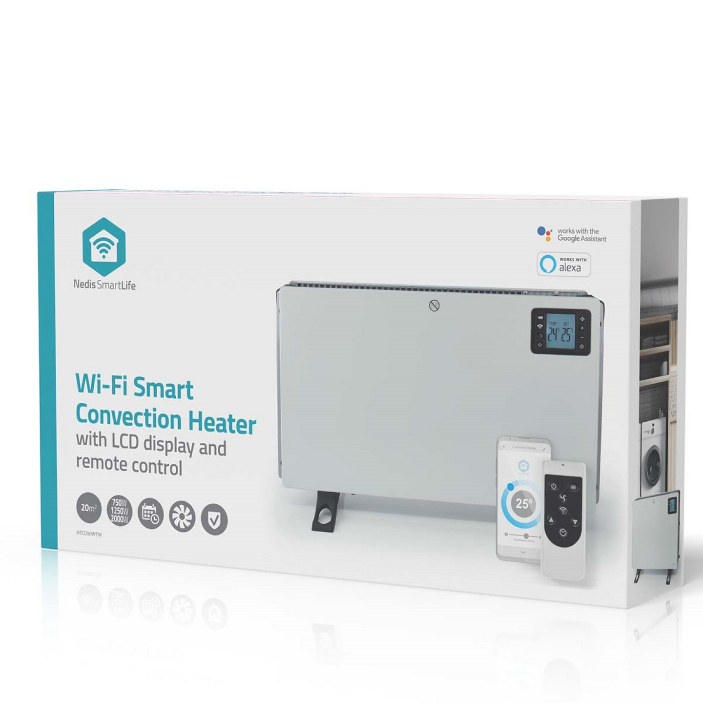 Nedis SmartLife HTCO50WTW -konvektiolämmitin