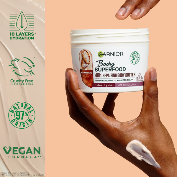 Garnier Body Superfood Cocoa vartalovoide erittäin kuivalle iholle 380ml