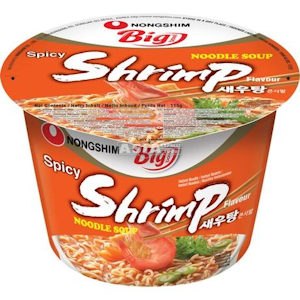 Nongshim  Mausteinen katkarapunuudeli Big Bowl 115g Spicy Shrimp