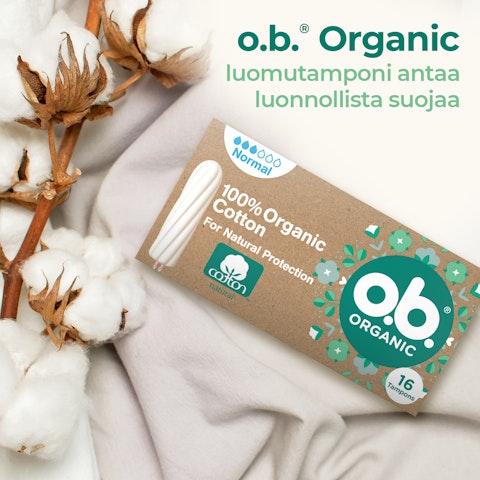 o.b. Organic Normal luomu tamponi 16kpl