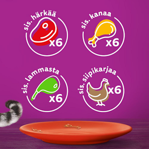 Whiskas 1+ perinteiset ateriat kastikkeessa 24x85g