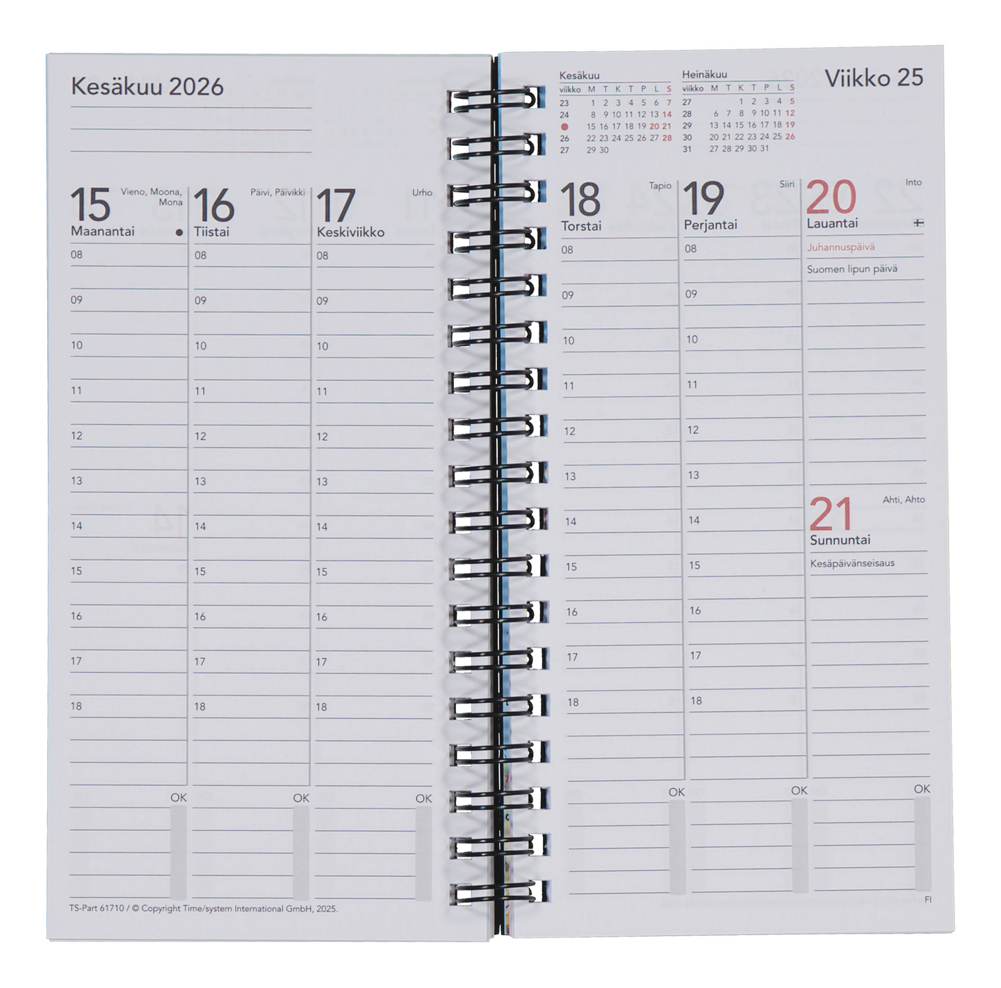 Time System vuosipaketti 2026 Pocket Memory