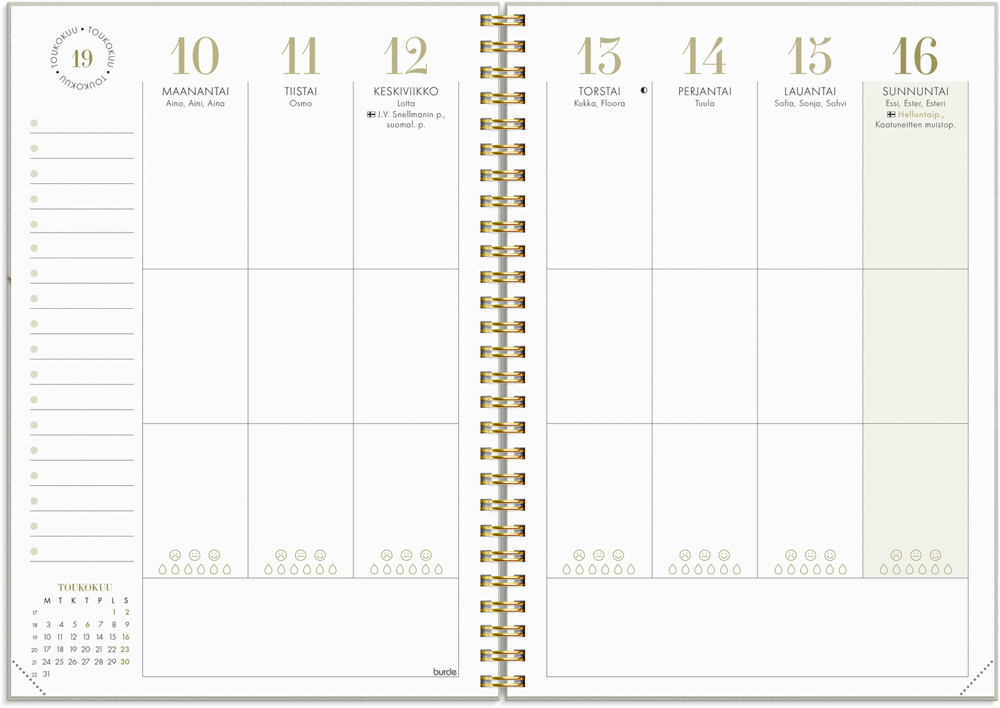Burde Kalenteri 2027 Life Planner Essentials
